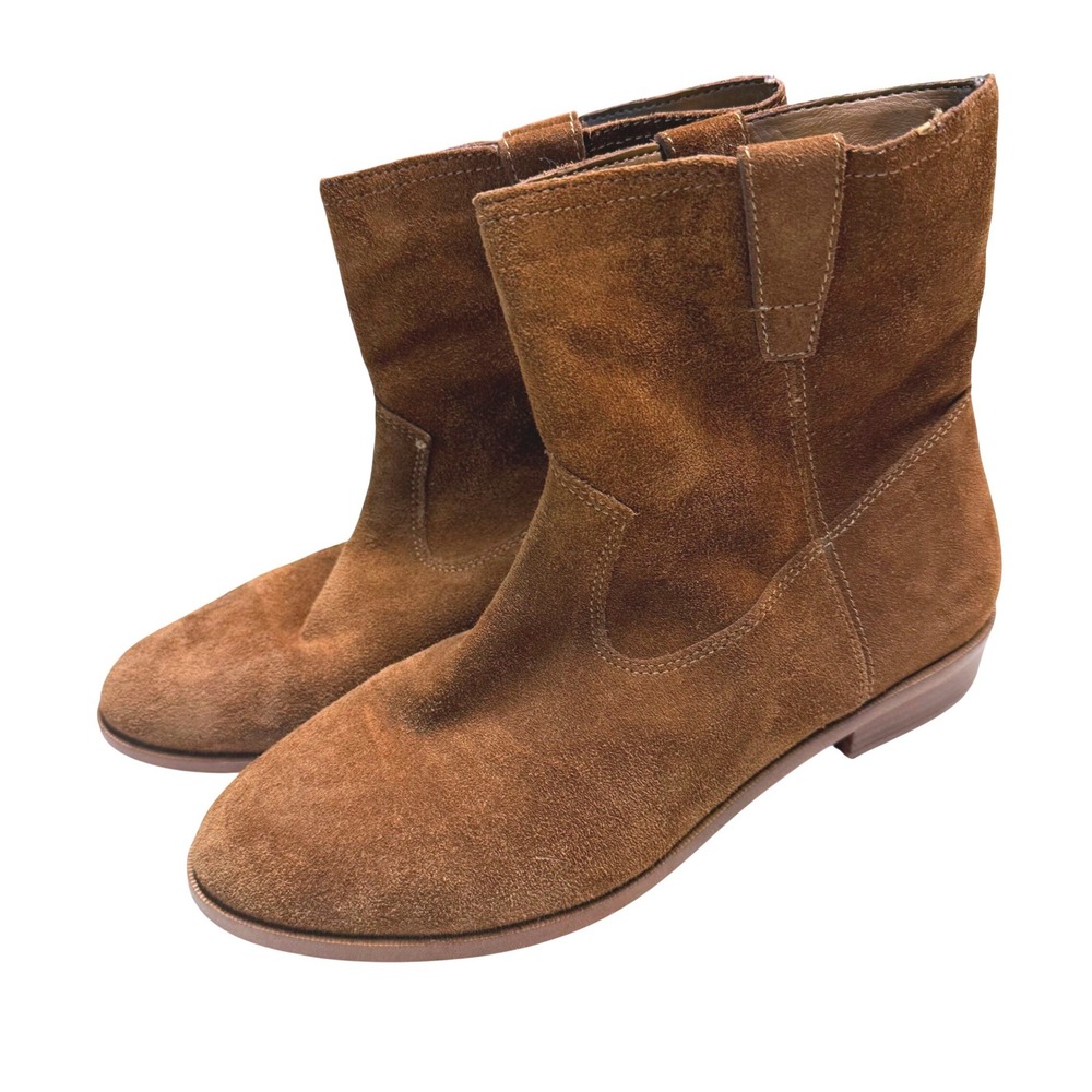 Rebecca Minkoff Suede Leather Ankle Boots Brown Women's Size 8.5M Pull on  Style